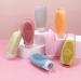 AuntYou Silicone Travel Refillable Bottle Set with Cleansing Brush - Portable Shampoo and Lotion Containers A Grayish Yellow - Buy Online on GoSupps.com