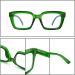 Amorays Oversize Square Frame Vintage Reading Glasses +3.5 Green - Anti-Blue Light Lens for Men & Women | Presbyopia Readers - Buy Online on GoSupps.com