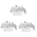 FRCOLOR Set of 3 Crystal Hair Comb Bridal Wedding Hair Clips Hair Clips Hair Pin Tiara Wig Rhinestone Comb Hair Comb Slide Clip Hairpiece Vintage Headpiece Accessories