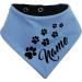 Both-sided multicolor dogs turning cloth (FB: light blue navy) (Gr.5- HU 52-60 cm) with the name of your animal size 5- neck circumference 52- 60 cm light blue navy blue