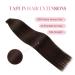 Sixstarhair Tape Extensions - 20Pcs 50g 45cm Real Remy Hair Dark Brown #2 Invisible Tape Ins for Thick Volume Ideal for Cancer Wigs - Buy Online on GoSupps.com