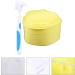 Exceart Prosthesis Care Box - Cleaning Brush & Container for Denture Care | Travel-Friendly | Durable Yellow Plastic - Buy Online on GoSupps.com