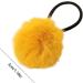 scyca Hair Bobbles Ponytail Holder with Ball - Colourful Pompom Hair Bobbles for Women | Fashionable Hair Ties for Women and Girls Versatile Ponytail Holder for Dating Parties Turmeric - Buy Online on GoSupps.com