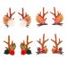4 Pairs Christmas Deer Antler Hair Clips Cute Antler Hairpins Christmas Hair Clips Lovely Xmas Party Headwear for Children (Style 1) Picture 1