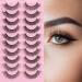 Strip Lashes False Lashes Thin Light Weight Natural Look Clear Band Wispy Faux Mink Russian Strip Lashes D Curl 3D Crisscross Multi-Layers False Fake Eyelashes - Buy Online on GoSupps.com