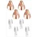 Replacement Heads for Finishing Touch Flawless Brows Eyebrow Facial Hair Remover, Rose Gold - Pack of 4