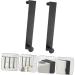HOMSFOU Towel Holder 2pcs Hook Clothes Hanger Multi-Functional for Door Towel Home Back Hat Rack Over Coat Punch- 21x4.5cm Black - Buy Online on GoSupps.com