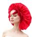 CLSSLVVBN Wide Brim Beauty Headscarf Hat Versatile And Stylish Hair Care Solution Wide Brimmed Beauty Hair Headscarf Hat Cloth red