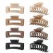 Zou.rena hair claw clips for women short thin hair 3.35 inches (8.5 cm) hair clips for girls long thick hair strong 8 pieces (3.5 inch neutral color)