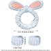 3 Pieces Cute Bunny Ear Headband and Wrist Straps Set for Washing Face Spa Soft Elastic Facial Care hairband Fluffy Headband Wristbands for Women Girls Shower Sports Makeup Bath (Blue) - Buy Online on GoSupps.com