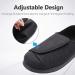 MEJORMEN Women's Diabetic Edema Slippers - Wide Width Orthopedic Shoes for Elderly with Adjustable Closures - Black, Size 10 - Buy Online on GoSupps.com
