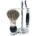 Men's Shaving Brush Set | Natural Honey Roof Hair & Metal Stand | Stylish 10x16.5cm Shaver Holder for Grooming - Buy Online on GoSupps.com