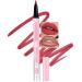 Jutqut Matte lip pencil with a wet-look consistency waterproof long-lasting highly pigmented liquid lipstick natural nude with a rounded tip and makeup pencil for