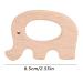Tnfeeon Elephant Wooden Teething Ring - 5 Eco-Friendly Baby Bite Toys for Pain Relief | DIY Natural Wood Accessories for Toddlers - Buy Online on GoSupps.com