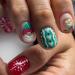 Brishow Christmas False Nails Snow Press on Nails Christmas Tree Stick on Nails Antler Short Red Fake Nails 24pcs for Women and Girls (g)