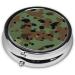 Camouflage Mini Round Pill Box - 3 Compartment Travel Organizer for Home & Office | Portable Medicine Case - Buy Online on GoSupps.com