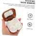 Buy Homsfou 2-in-1 Contact Lens & Makeup Mirror Case - Travel Cosmetic Box - Brown ABS Compact & Stylish - 7.3x7.3x2.6cm - Buy Online on GoSupps.com