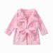 View jelly baby boy girls bathrobes toddler children soft bathrobes flannel nightwear pajamas winter night coat 4-5 years of pink