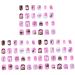 POPETPOP Children Fake Nail 3 Sets Kids False Nail Kids Art Fake Nail Nail Stickers Nail Art Decals Colorful Kids Nail Stickers Child Cartoon Fake Nail Patch Cartoon Nail Art Sticker