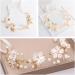Loekrdos Bridal Headband Wedding Headpiece Princess White Flower Headpiece Pearl Bridal Headband Leaf Hair Vine Flower Wedding Hair Accessories for Flower Girl - Buy Online on GoSupps.com