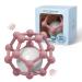 MCGMITT Baby Rattle Teething Ball Toys for Babies 0 3 6 9 12 Month to Grab and Chew Soft Silicone Sensory Teether Balls Shaker Toy Gifts for Newborn Infants (Deeppink) Rattle Style-Deeppink