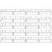 YIZHUO Brow Stamp Tool  Eyebrow Ruler Sticker  Microblading Stencils  Eyebrow Shaping Stencils  Microblading Supplies  Eyebrow Template Permanent Makeup Measure Tool 50Pcs Different Shapes(10 Shapes)