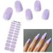 Ebanku 20pcs uv gel nail film pastel violet nail film self -adhesive uv gel wraps nail sticker nail foil uv hardening with nail file and stick for women girls nail decoration