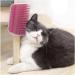Bobozhong Cat Brush Set - 2 Large Self-Grooming Brushes for Cats | Wall Corner Cat Groomer with Catnip & Screws - Pink & Red - Buy Online on GoSupps.com