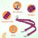 Slowton Adjustable Double Dog Leash for 2 Dogs - 360 Rotatable Reflective No-Split Design for Medium to Large Dogs (9kg+) - Rose Red - Buy Online on GoSupps.com