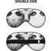Black and White Cow Print Unisex Sleep Eye Mask | Soft Comfort Eye Shade for Travel Yoga & Shift Work - Buy Online on GoSupps.com