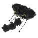 Ipetboom Rose Hair Clip Halloween Hair Accessories Women's Hair Clips Cosplay Hair Accessories Party Hair Accessories Black Headband Tiara Gothic Black Rose Hairpin Gothic Hairpin Girl Gel