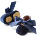 RVROVIC Baby Girl Moccasins | Princess Sparkly Soft Sole Shoes 6-12 Months Navy Blue - Buy Online on GoSupps.com