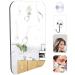 zhinan Anti-Fog Shower Mirror Fogless Bathroom Shaving Mirror Fog-Free Travel Mirror Shower Makeup Shave Mirror Wall Hanging Shatterproof Mirror with Removable Adhesive Hook Small  Portable  Handheld