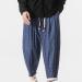 CEWIFO Comfortable Men's Business Pants - Light 3/4 Cargo Shorts Elastic Waist Casual Beach & Yoga Wear Cotton A2-Blau 5XL - Buy Online on GoSupps.com