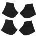 2 Pairs Heel Warmer Heel Protective Covers Achilles Cushion Heel Sleeve Support Warm Socks Black 11.5x9.5x0.2cm