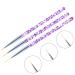 Peutpy 3-Piece Nail Art Liner Brush Set - Professional Acrylic & UV Gel Detailing Tools for Manicure & Nail Salon Accessories - Buy Online on GoSupps.com