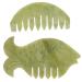 Beaupretty 2st Guasha comb for the scalp Jade massage curtquate Hand massage curb pocket tools Guasha-Brett JadeMassage Hand massager Handgan massager jade-guasha-combed head massage beams