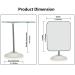 YEAKE Adjustable Flexible Gooseneck Makeup Mirror - 360 Rotation, Portable Desk Vanity Mirror - Medium White - 6.5 x 5.3 - Flexible Makeup Mirror With Stand - Buy Online on GoSupps.com