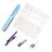 VINTORKY 1 Set Nail Set Kit De Manicura Cosmetology Kit Nails Nail File Strips Acrylic Nail Tips Fake Nail Trimming Supplies Manicuring Tools Manicure Clippers Fingernail Full Cover Plastic 13X7cm Assorted Color 3