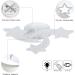 Comely Dimmable LED Ceiling Lamp with Remote Control | Modern 30W Star Design | White Starry Sky Light for Children's Room Bedroom & Dining Room | 3000K-6500K - Buy Online on GoSupps.com