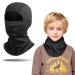 Mineup 2 pieces children storm hood winter fleece storm hood balaclava thermo children windproof winter ski mask storm mask for young girls outdoor sports skiing cycling