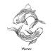Dopetattoo 6 Sheets Temporary Tattoos Pisces Symbol Fish Temporary tattoo Neck Arm Chest for Women Men Adults