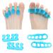 PFativant Toe Spreader Ball Protector - 2 Pairs Foot Separator for Men & Women | Blue Toe Stretcher for Comfort & Relief - Buy Online on GoSupps.com