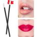 200 Pcs Disposable Lip Brushes Lipstick Applicators Wands Lint Free Makeup Tools Kit Gloss Cotton Swab Wands Testers Black - Buy Online on GoSupps.com