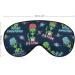 LynaRei Cartoon Green Alien Sleep Mask - Peace Love Blindfold for Full Night's Sleep, Travel and Nap Style-1 - Buy Online on GoSupps.com