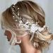 ISLHJDD Flower Bride Wedding Hair Vine Pearl Hair Accessories Bridal Hair Clip Bridal Headband Headpiece for Women and Girls (Silver) - Buy Online on GoSupps.com