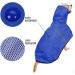 Docio Waterproof Dog Raincoat with Hood & Collar Hole | Reflective Strip | 3XL Blue Jacket for Medium & Large Dogs | 1 Pack - Buy Online on GoSupps.com
