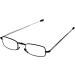 Buy Foldable Black Reading Glasses for Men & Women | +2.5 Metal Frame Anti-Fatigue Optics | Compact & Lightweight | Includes Pocket Case - Buy Online on GoSupps.com