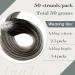 LAAVOO Microring Extensions - Real Hair Balayage Black Silver - 35 cm 50g Pack 1g/S Micro#1b/S/1b - International Shipping Available - Buy Online on GoSupps.com