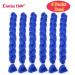 6 Packs Eunice Jumbo Hair Extensions - Blue Kanekalon Kunsthaar for Crochet Box Braids - 100 cm 165g Each - Buy Online on GoSupps.com
